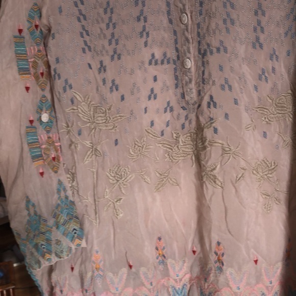 Johnny Was Tunic top heavily embroidered all over extra small gorgeous colors - Picture 10 of 16